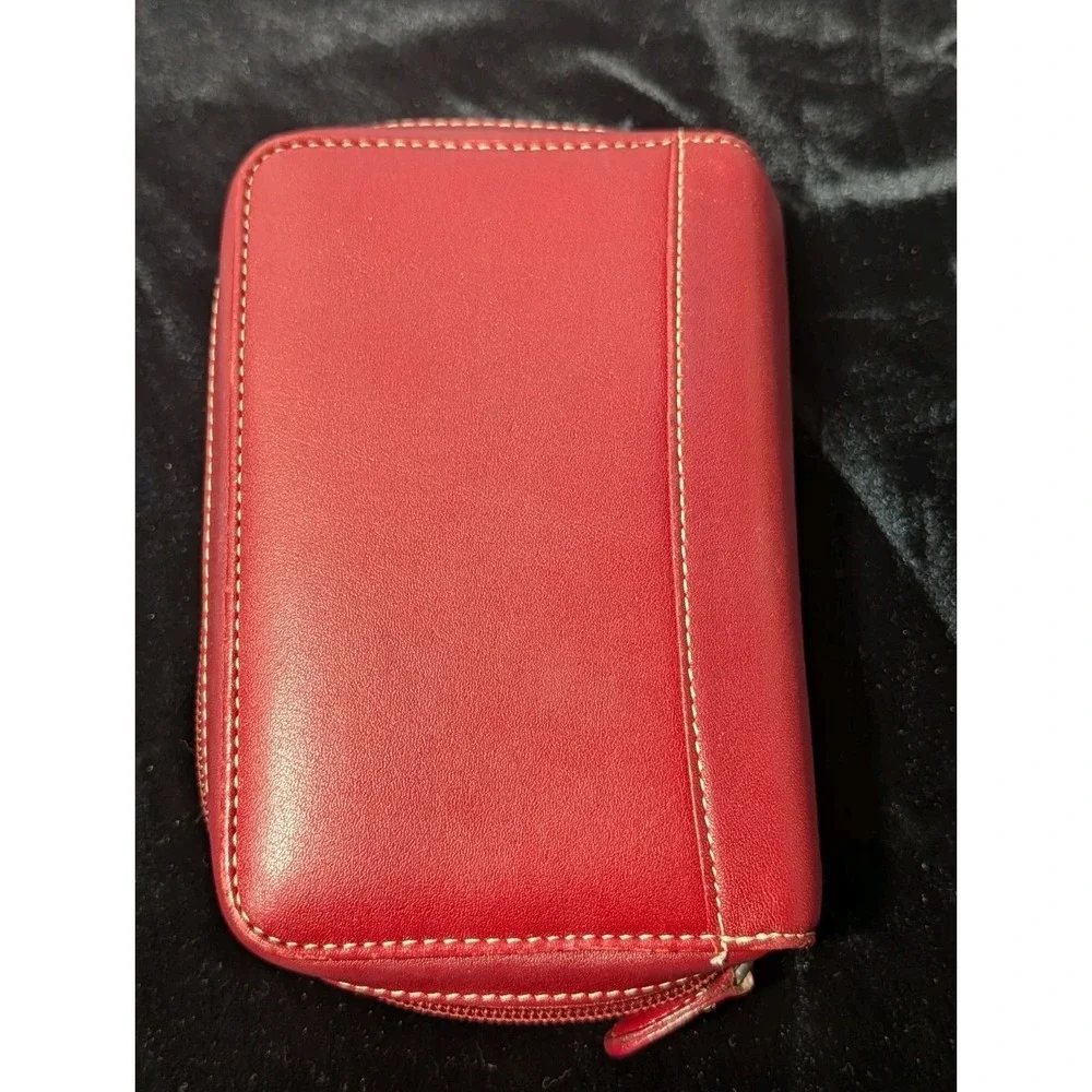 FranklinCovey‎ Red Napa Leather Affinity Universal PDA Case Wallet